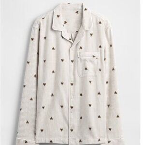 Gap Adult Softest Flannel PJ Shirt Brannan Bear Unisex L